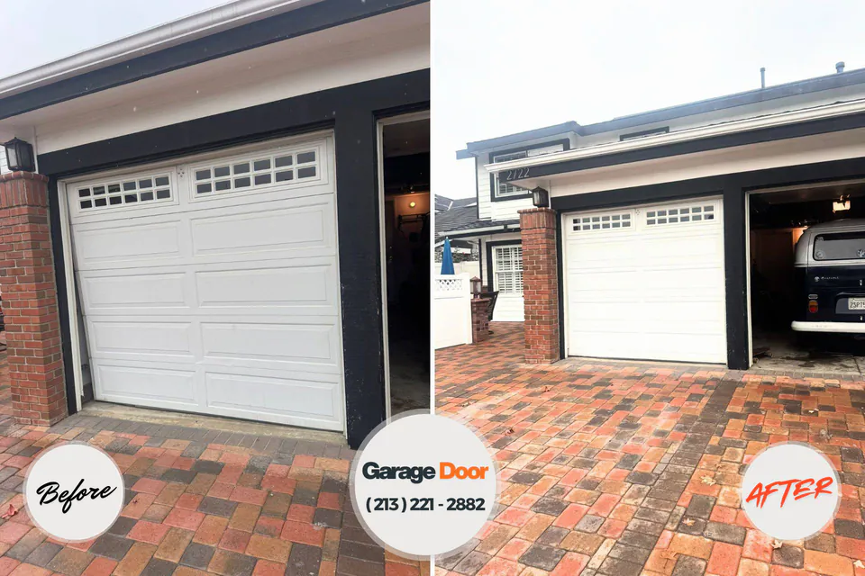 Before and after: garage door repair Akwesasne, NY